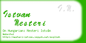 istvan mesteri business card
